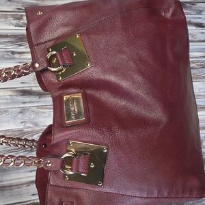 Marc New York Burgundy Leather Tote